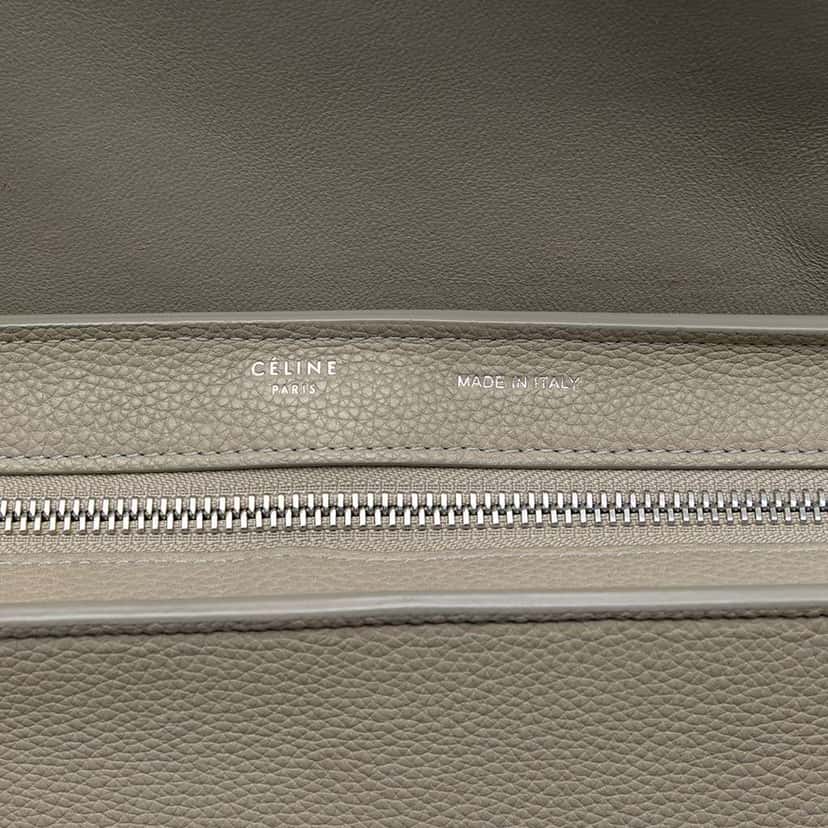 Celine Small Tricolor Leather Trapeze Satchel Grey Leather Very good condition - Box View