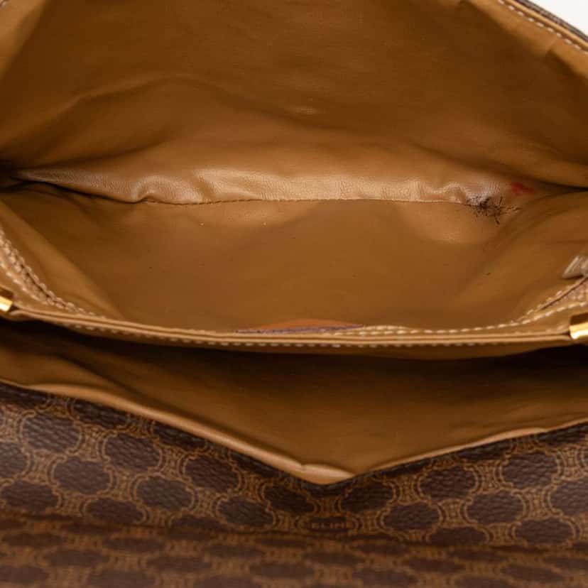 Celine Macadam Coated Canvas Crossbody Brown Canvas Very good condition - Model View