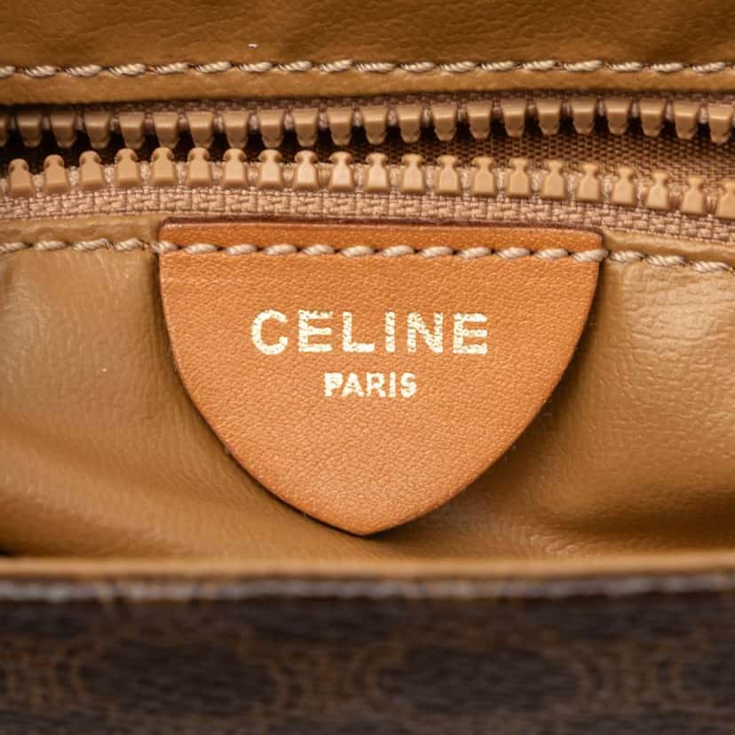 Celine Macadam Coated Canvas Crossbody Brown Canvas Very good condition - Box View