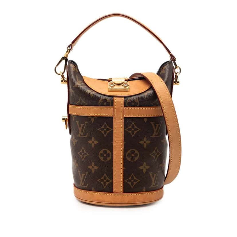 Louis Vuitton Monogram Duffle Bucket Bag Brown Very good condition - Front View