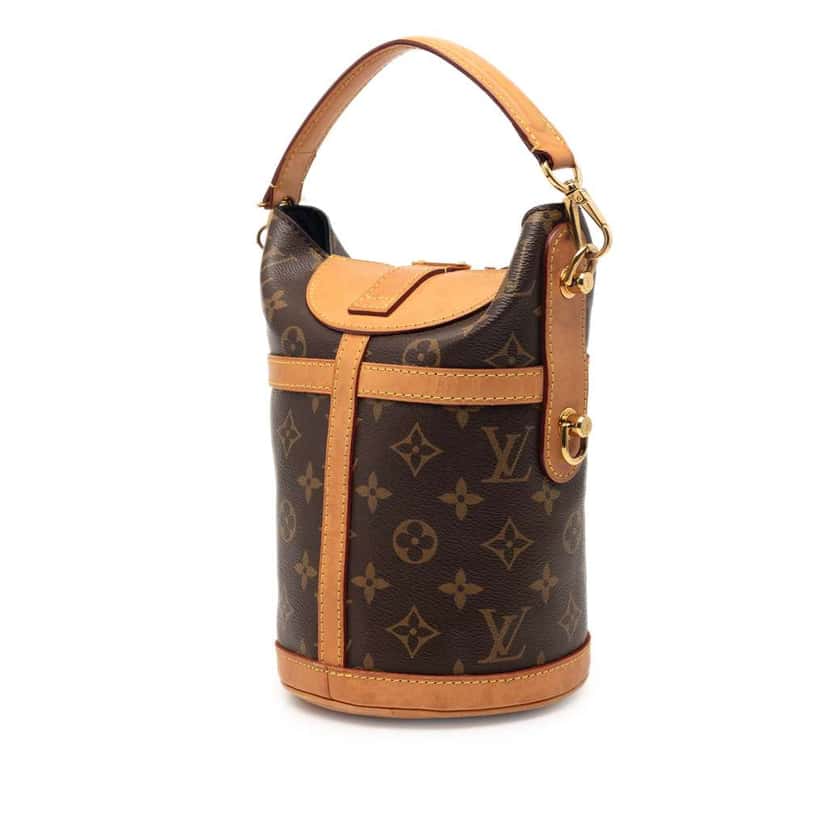 Louis Vuitton Monogram Duffle Bucket Bag Brown Very good condition - Back View