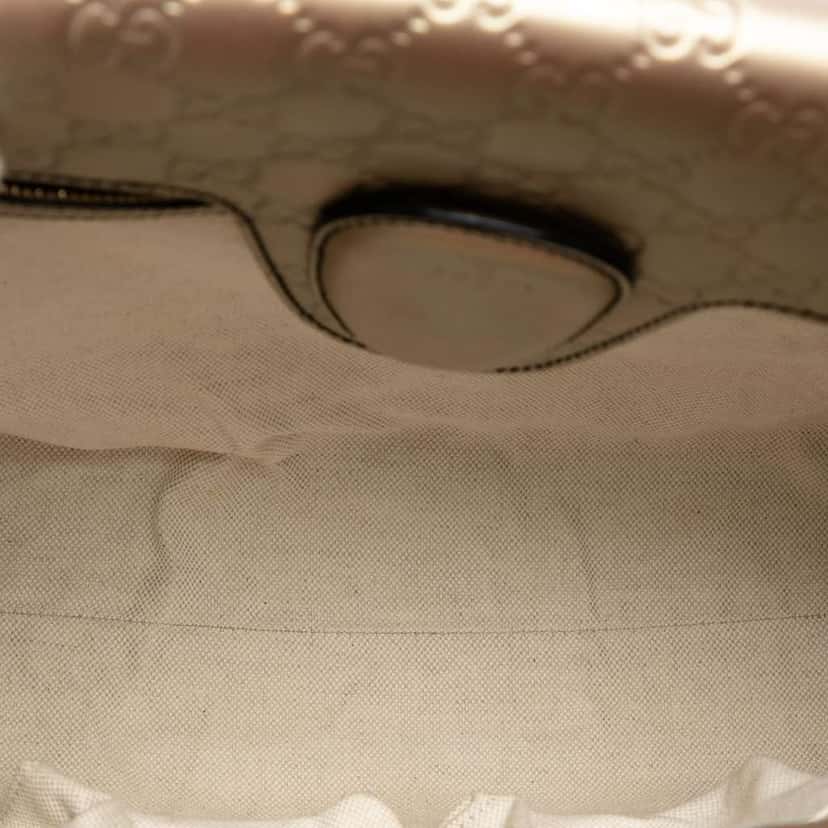 Gucci Large Guccissima Emily Shoulder Bag Gold Leather Very good condition - Model View