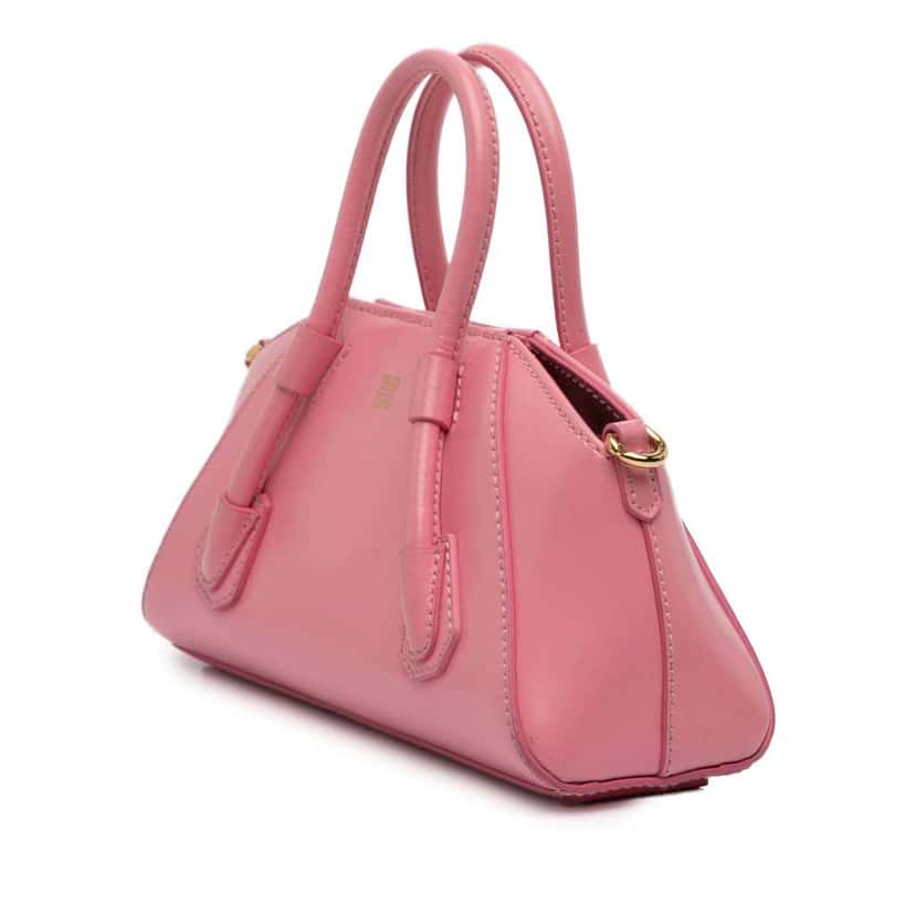 Givenchy Mini Box Calfskin Antigona Stretch Top Handle Bag Pink Leather Very good condition - Back View