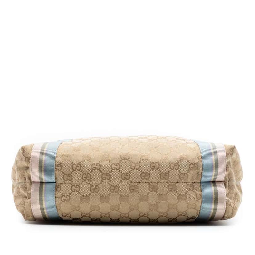 Gucci GG Canvas Web Tote Beige Canvas Very good condition - Inside View
