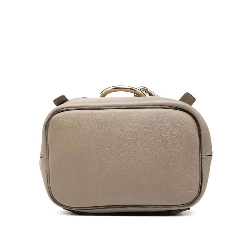 Chloé Mini Calfskin and Suede Faye Backpack Brown Leather Very good condition - Inside View