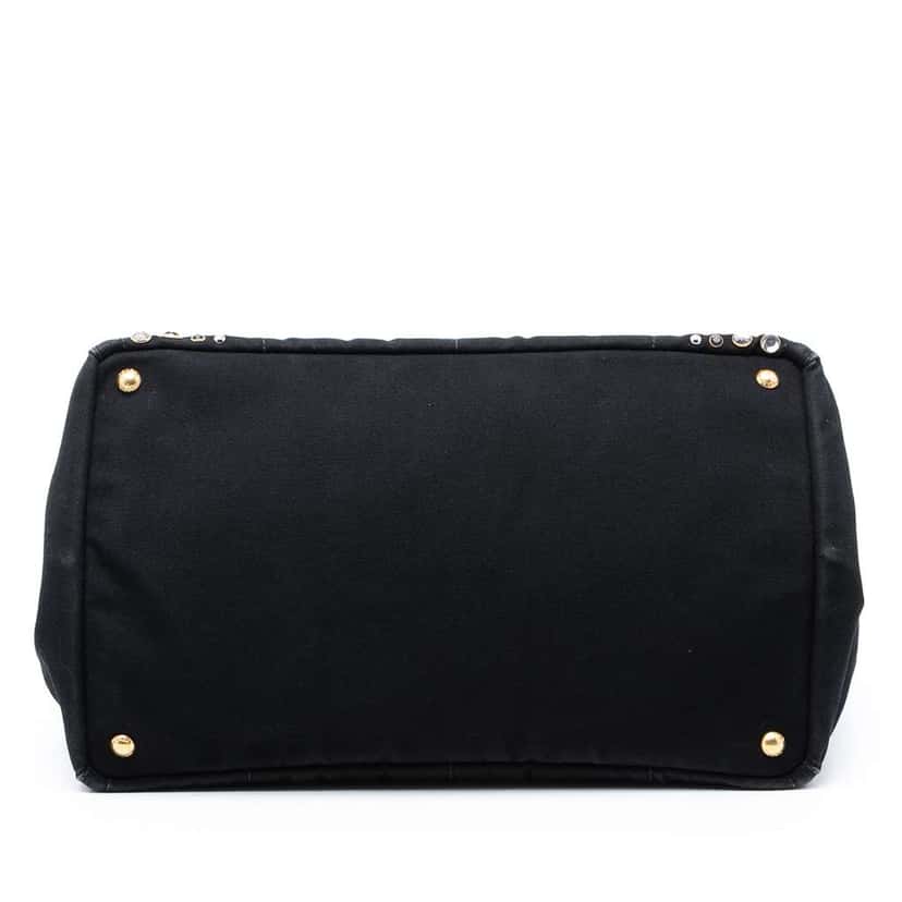 Prada Large Canvas Canapa Bijoux Satchel Black Canvas Very good condition - Inside View