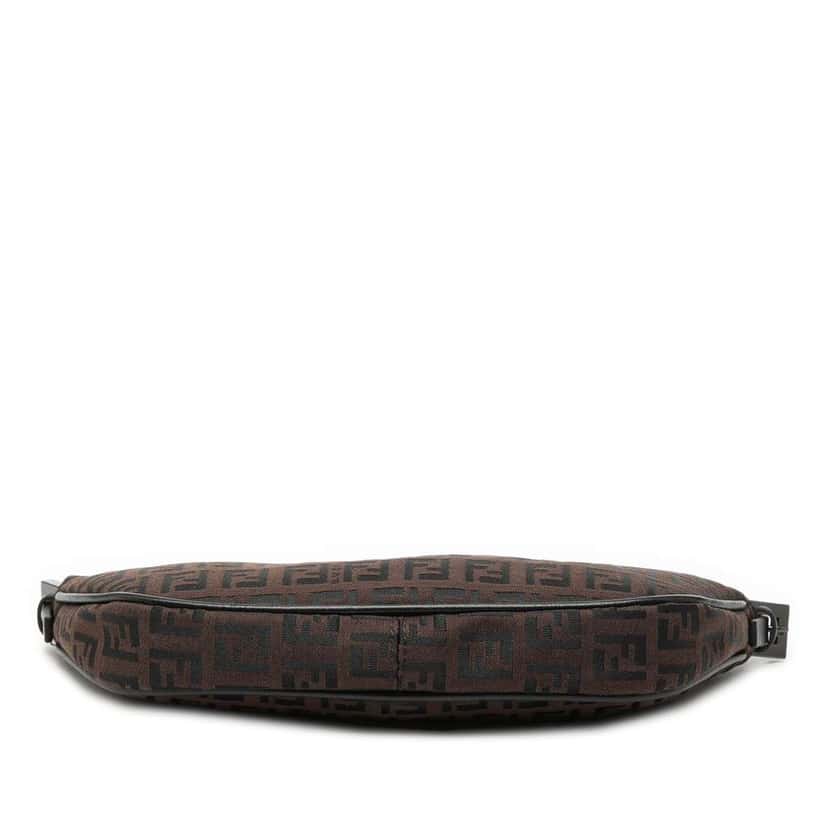 Fendi Zucchino Canvas Half Moon Pochette Brown Canvas Very good condition - Inside View