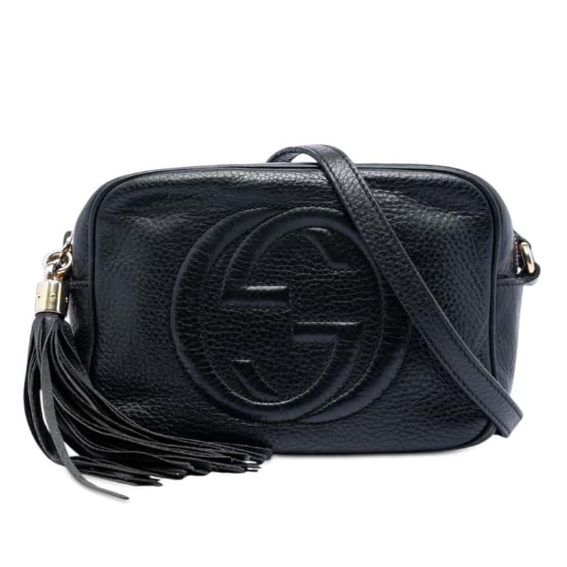 Gucci Leather Soho Disco Crossbody Black Leather Very good condition - Front View