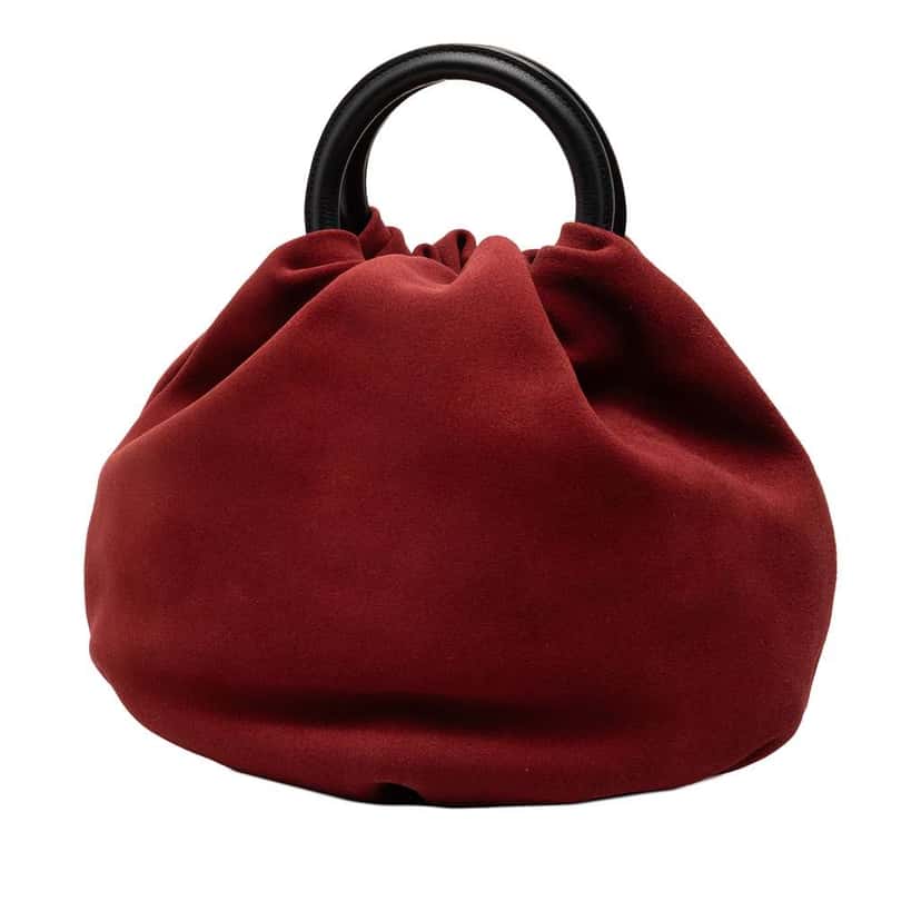 Loewe Suede Bounce Bag Red Leather Very good condition - Back View