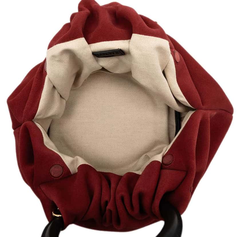 Loewe Suede Bounce Bag Red Leather Very good condition - Model View
