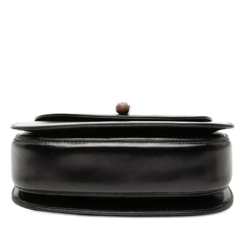 Gucci Small Calfskin Bamboo Night Black Leather Very good condition - Inside View
