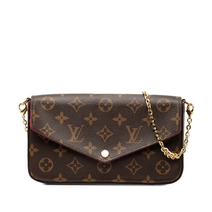 Louis Vuitton Monogram Pochette Felicie Brown Very good condition - Front View