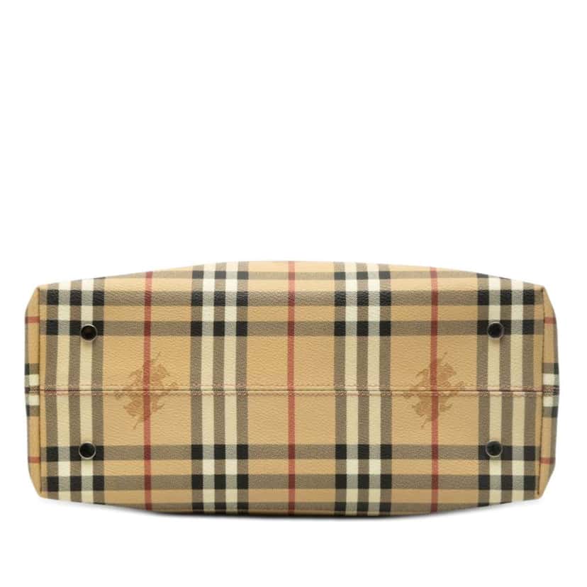 Burberry Haymarket Check Coated Canvas Tote Beige Canvas Very good condition - Inside View