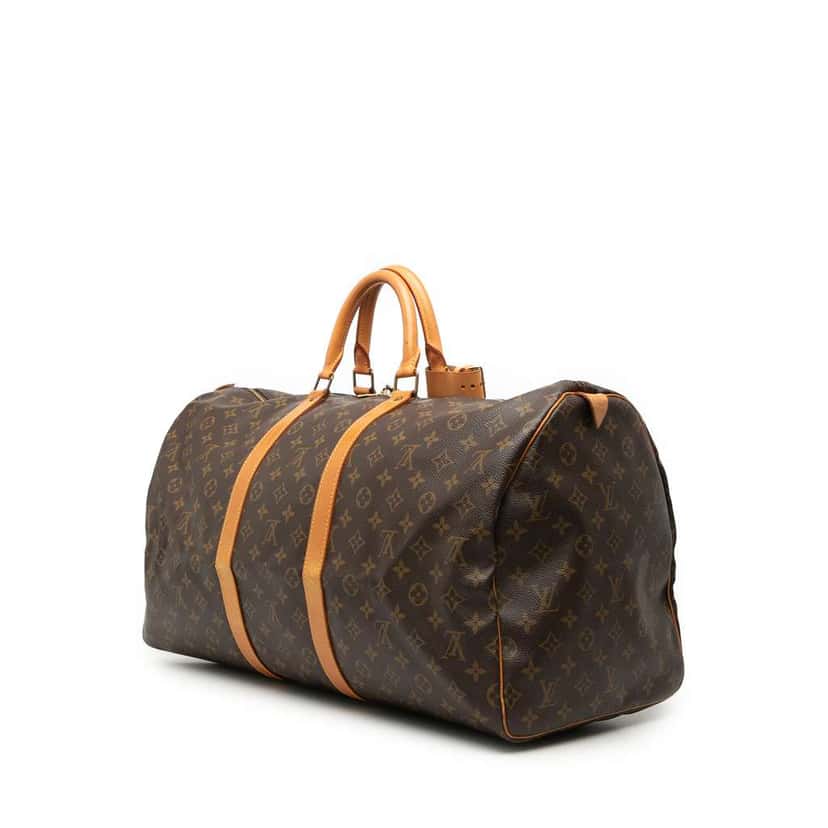 Louis Vuitton Monogram Keepall 55 Brown Good condition - Back View