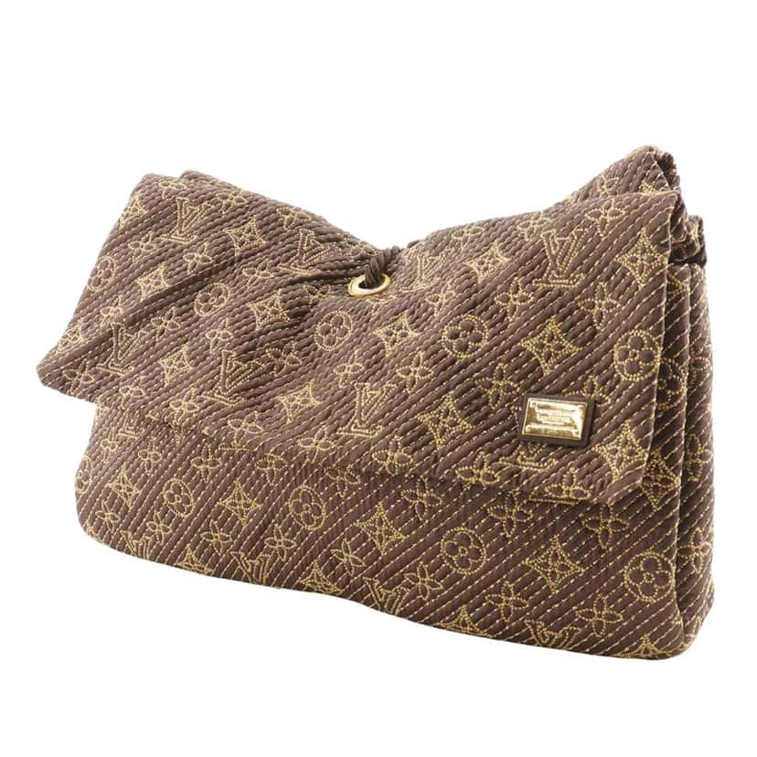 Louis Vuitton Monogram Metisse African Queen Clutch Brown Satin Very good condition - Inside View