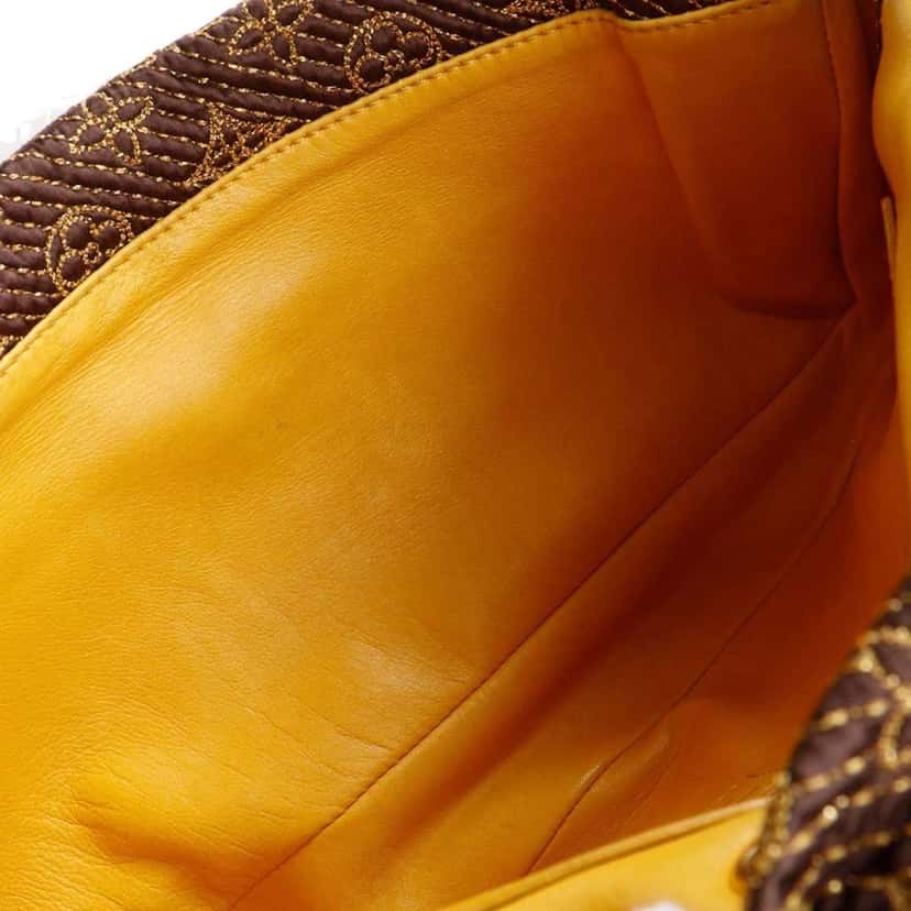 Louis Vuitton Monogram Metisse African Queen Clutch Brown Satin Very good condition - Box View