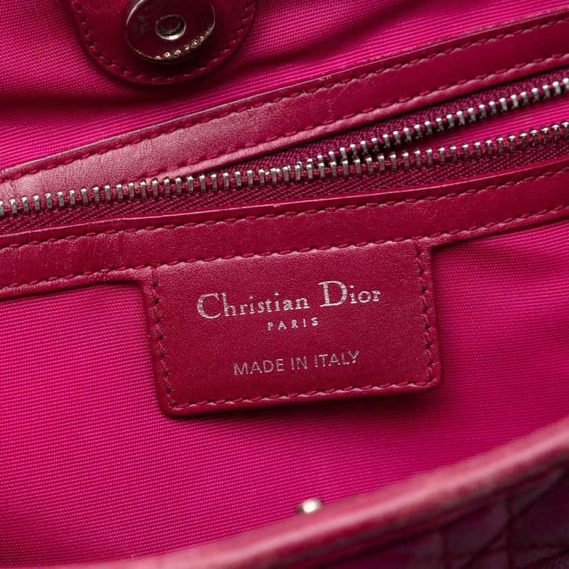 Dior Cannage Panarea Tote Bag Pink Canvas Very good condition - Box View