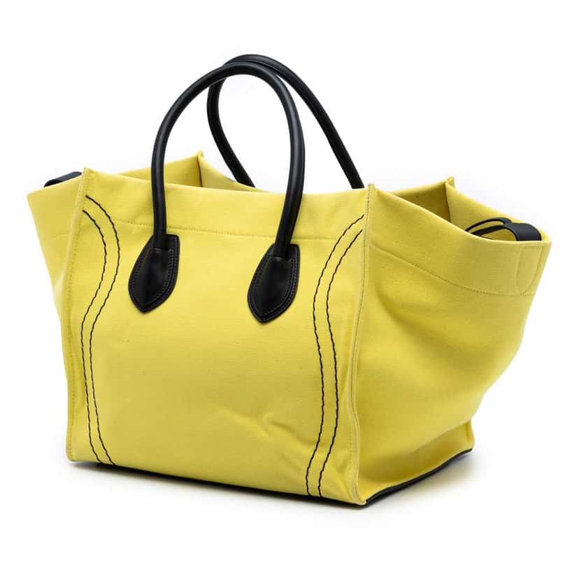 Celine Medium Canvas Phantom Luggage Tote Yellow Canvas Very good condition - Back View