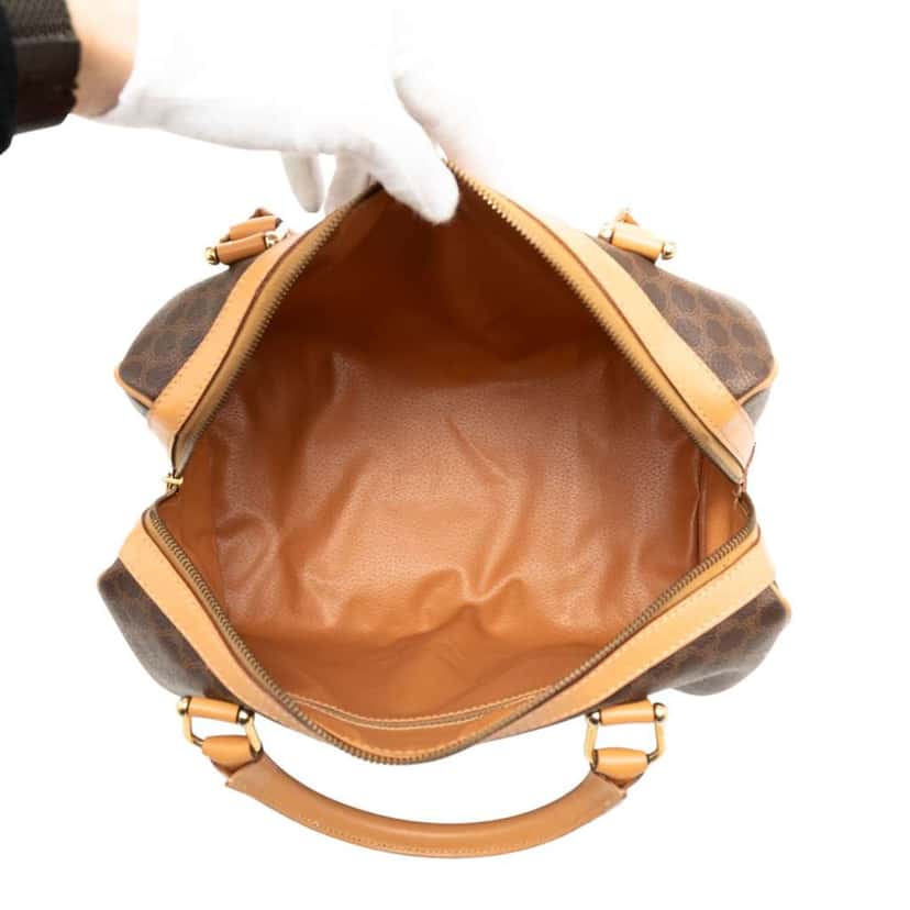 Celine Macadam Coated Canvas Boston Bag Brown Canvas Very good condition - Model View