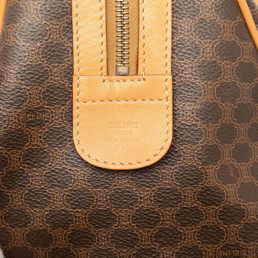 Celine Macadam Coated Canvas Boston Bag Brown Canvas Very good condition - Box View