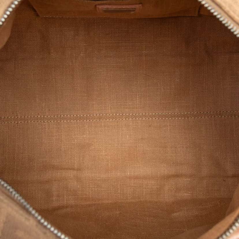 Fendi Zucca Canvas Selleria Boston Bag Brown Canvas Very good condition - Model View