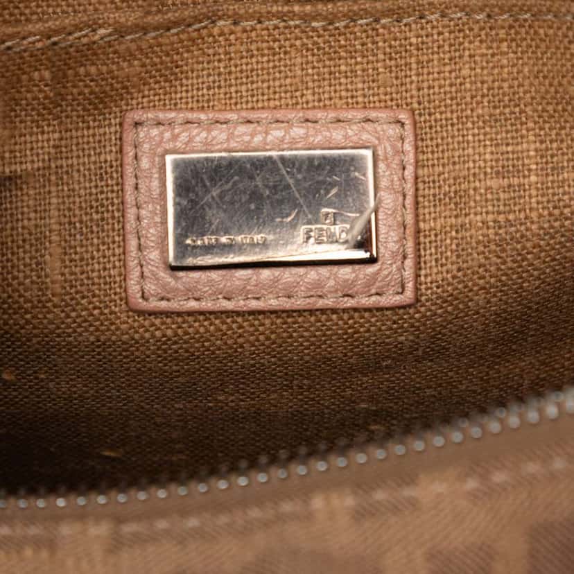 Fendi Zucca Canvas Selleria Boston Bag Brown Canvas Very good condition - Box View