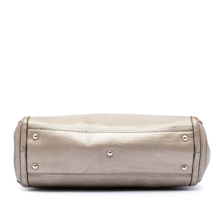 Gucci Metallic Grained Leather Bella Tote Gold Leather Very good condition - Inside View