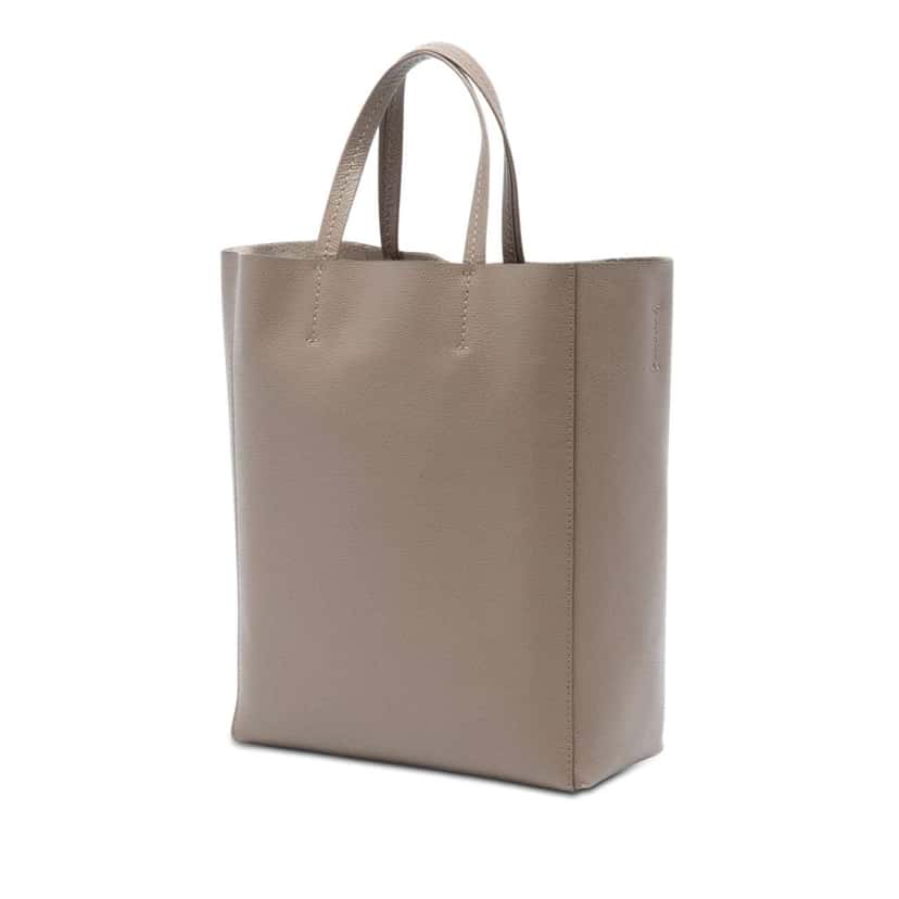 Celine Small Grained Calfskin Vertical Cabas Satchel Brown Leather Very good condition - Back View