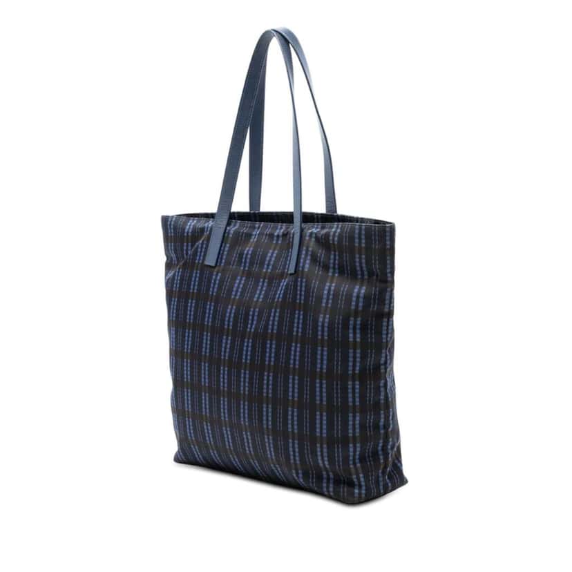 Prada Tessuto Stampato Tote Blue Very good condition - Back View