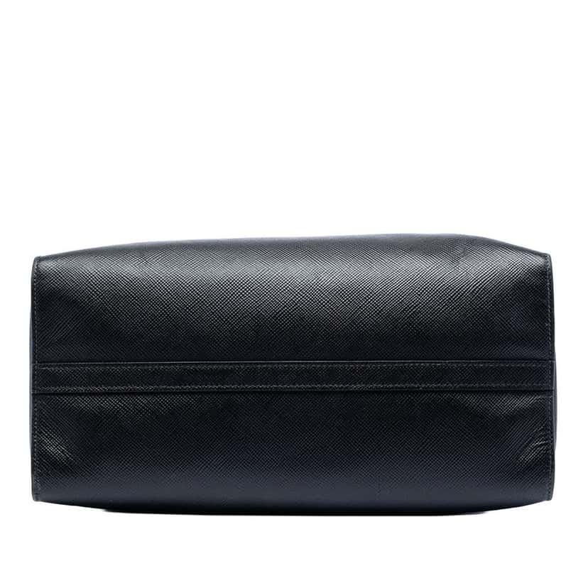 Prada Saffiano Cuir Monochrome Satchel Black Leather Very good condition - Inside View