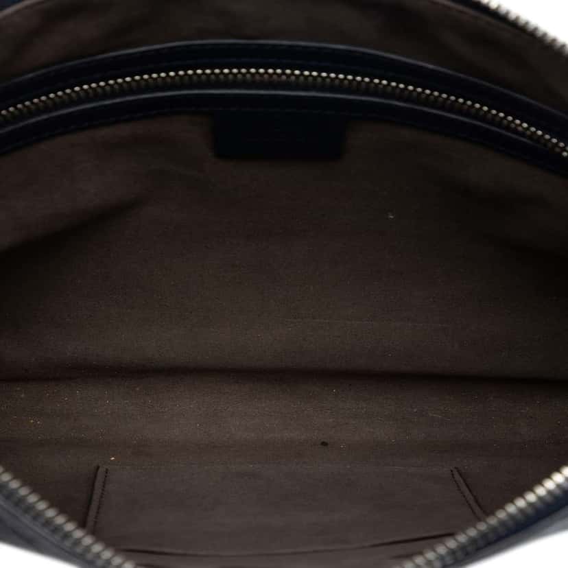 Gucci Guccissima Wristlet Clutch Blue Leather Very good condition - Model View