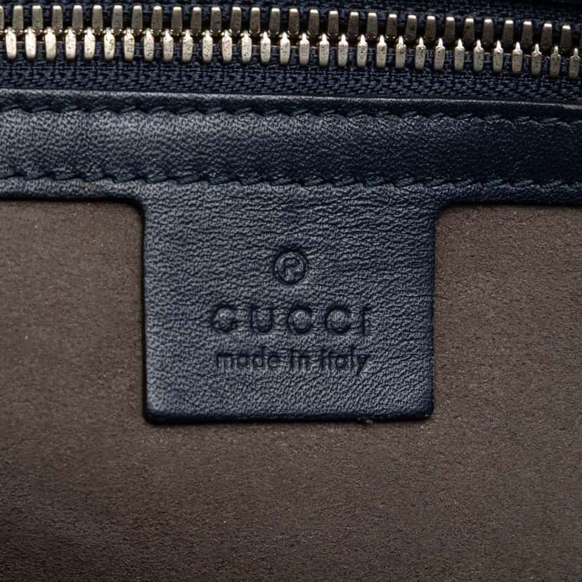 Gucci Guccissima Wristlet Clutch Blue Leather Very good condition - Box View