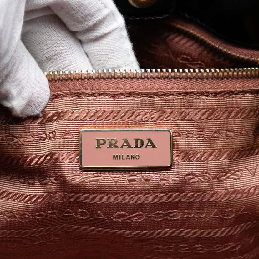 Prada Tessuto Fiocco Bow Handbag Black Very good condition - Box View