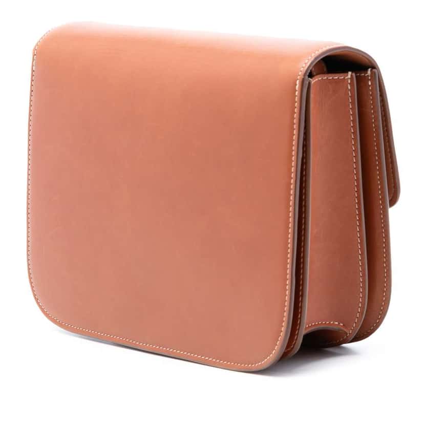 Celine Medium Calfskin Classic Box Brown Leather Very good condition - Back View