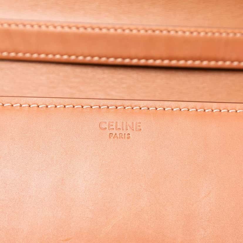Celine Medium Calfskin Classic Box Brown Leather Very good condition - Box View