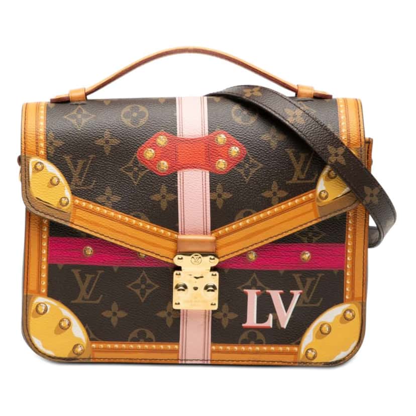 Louis Vuitton Monogram Summer Trunk Pochette Metis Brown Very good condition - Front View