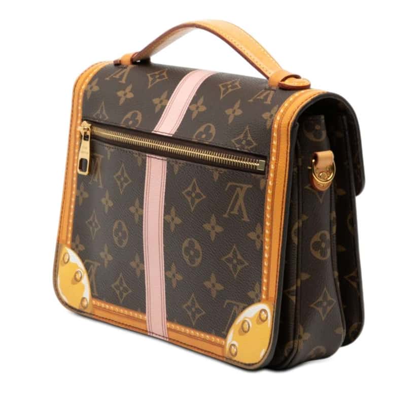 Louis Vuitton Monogram Summer Trunk Pochette Metis Brown Very good condition - Back View