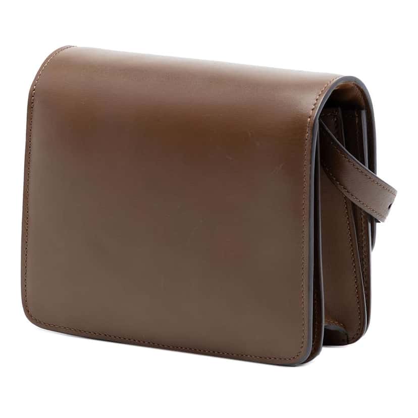 Celine Small Calfskin Classic Box Brown Leather Very good condition - Back View