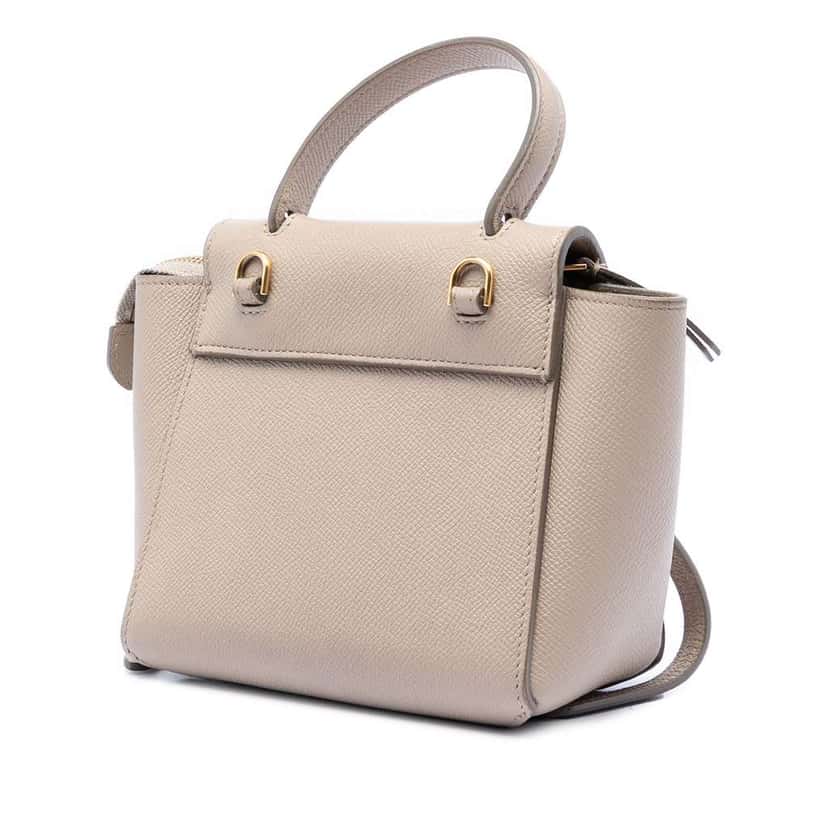 Celine Pico Grained Calfskin Belt Bag Brown Leather Very good condition - Back View