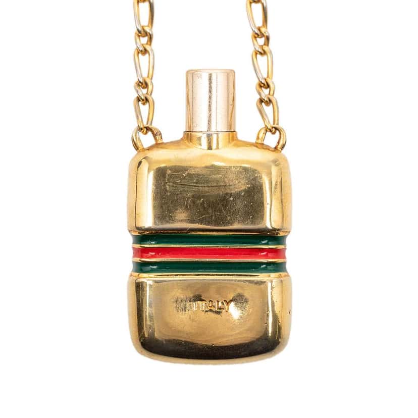 Gucci Gold Plated Perfume Bottle Pendant Necklace Gold Metal Very good condition - Inside View