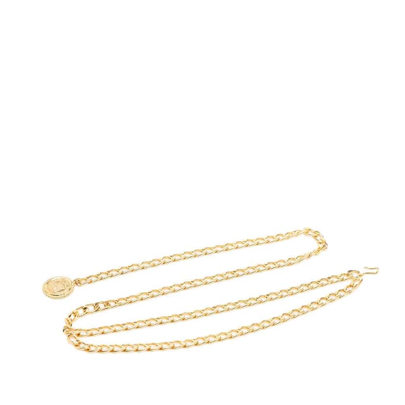 Chanel Gold Plated Medallion Rue Cambon Chain Belt Gold Metal Very good condition - Inside View