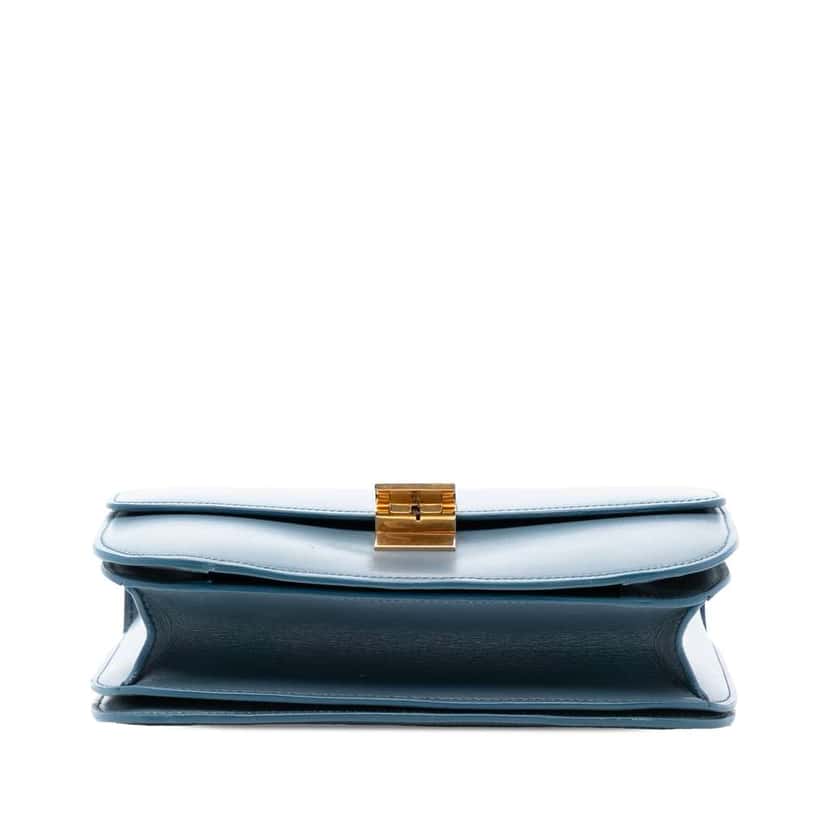 Celine Medium Calfskin Classic Box Blue Leather Very good condition - Inside View