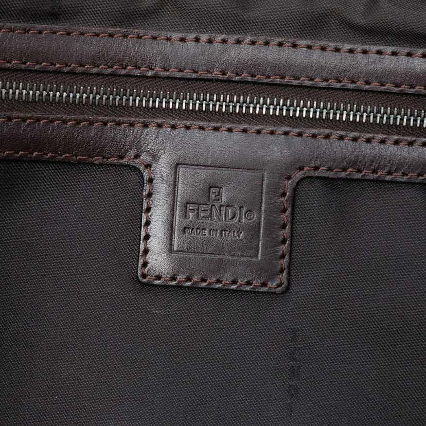 Fendi Small Zucca Canvas Twins Tote Brown Canvas Very good condition - Box View