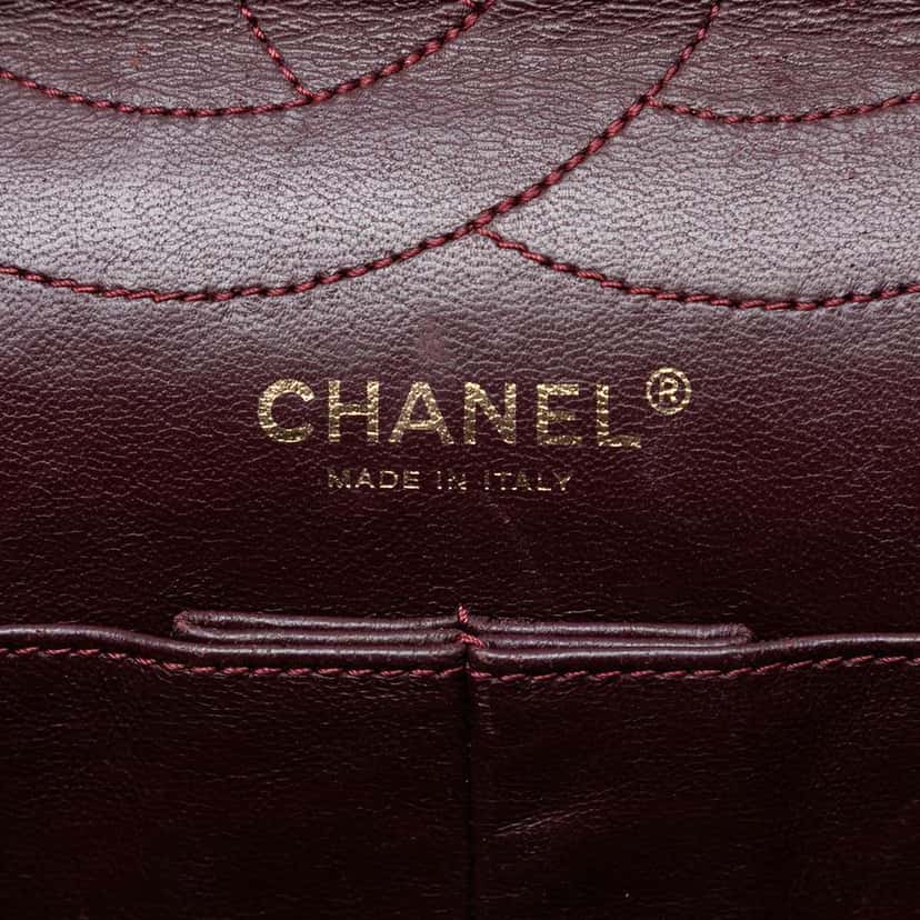 Chanel Quilted Aged Calfskin Reissue 2.55 Double Flap 227 Black Leather Very good condition - Box View