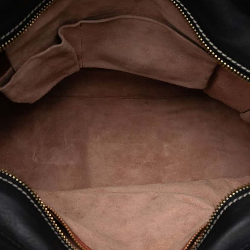 Celine Leather Envelope Luggage Tote Black Leather Very good condition - Model View