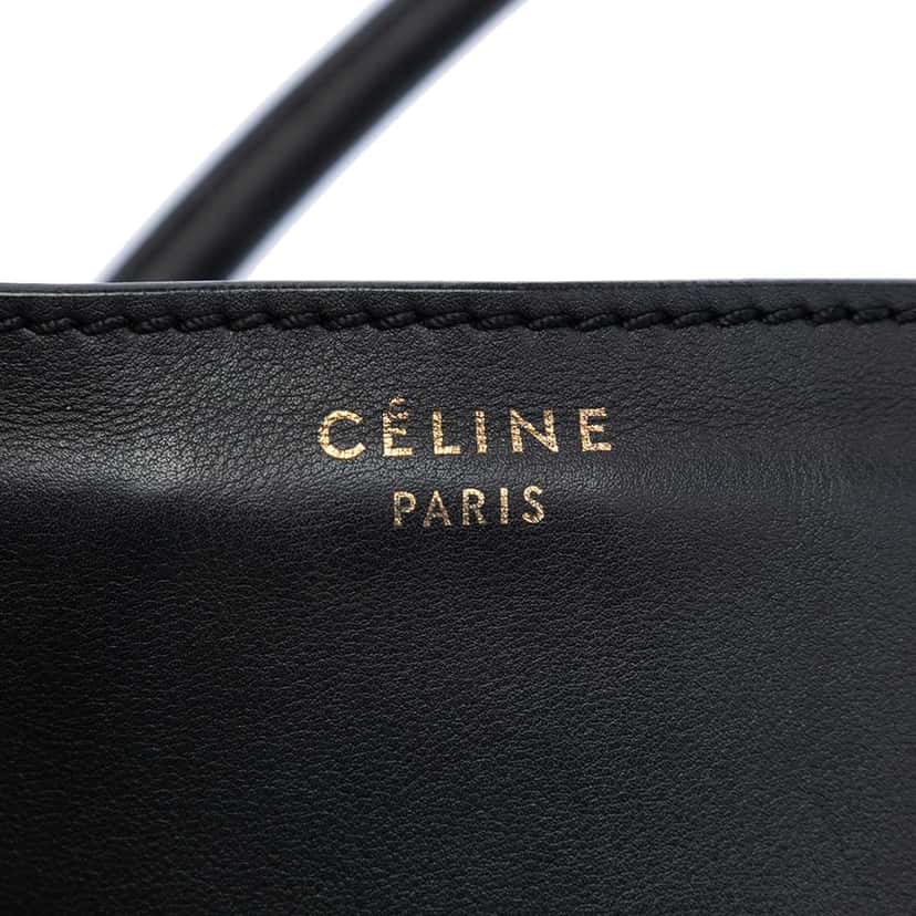Celine Leather Envelope Luggage Tote Black Leather Very good condition - Box View