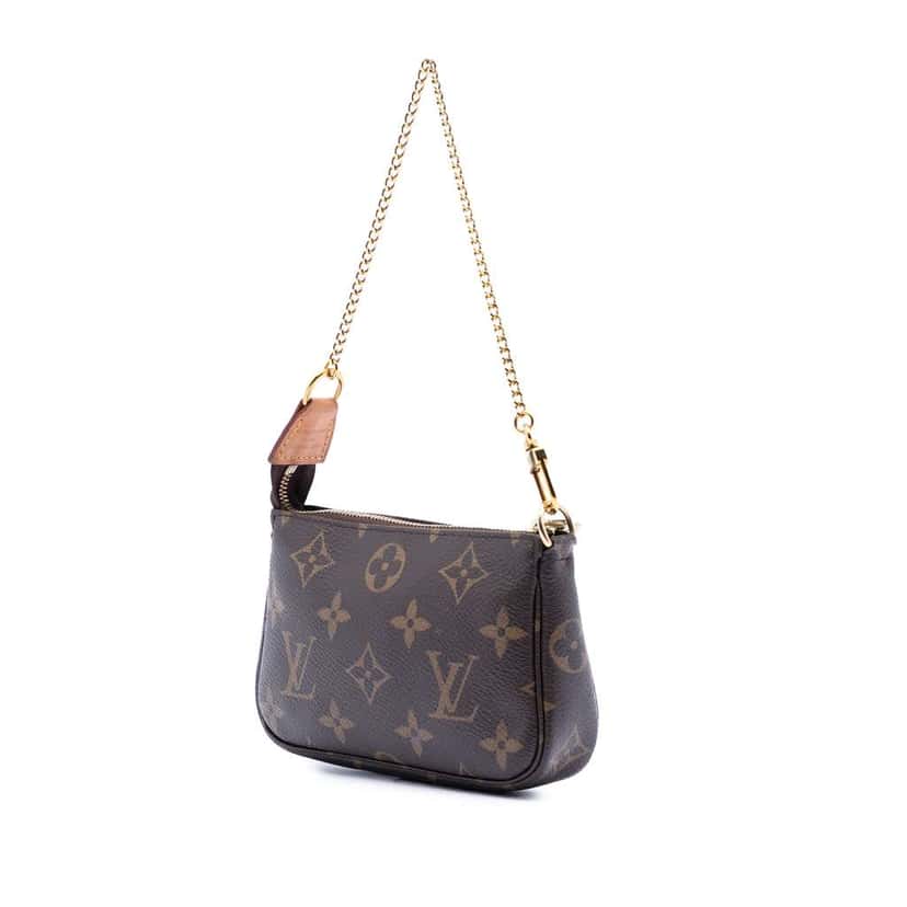 Louis Vuitton Monogram Mini Pochette Accessoires Brown Very good condition - Back View