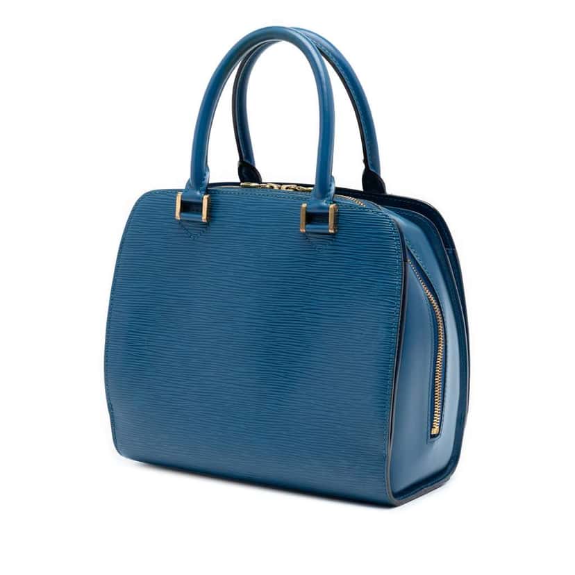 Louis Vuitton Epi Pont Neuf PM Blue Leather Very good condition - Back View
