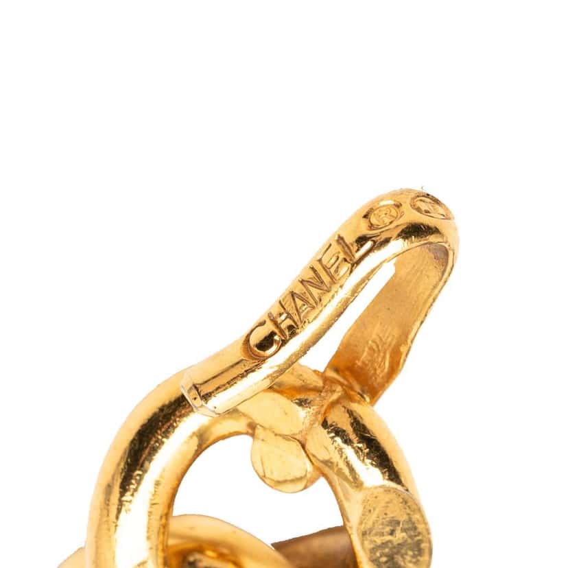 Chanel Gold Plated Leather Woven Chain Medallion Belt Gold Metal Very good condition - Inside View