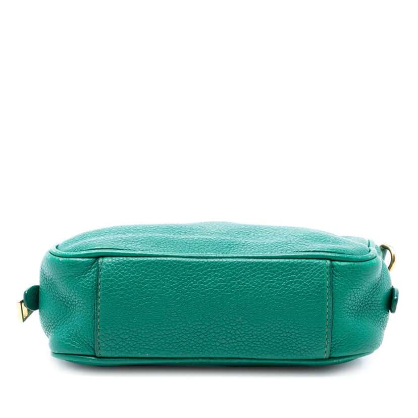 Prada Mini Vitello Daino Camera Bag Green Leather Very good condition - Inside View